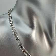 Load image into Gallery viewer, Figaro Chain Necklace, Sterling Silver