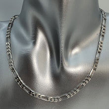Load image into Gallery viewer, Figaro Chain Necklace, Sterling Silver