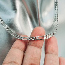 Load image into Gallery viewer, Figaro Chain Necklace, Sterling Silver