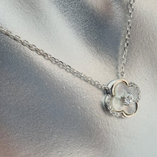 Load image into Gallery viewer, Mother of Pearl Clover Necklace, Sterling Silver