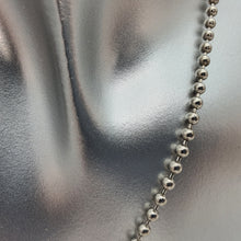 Load image into Gallery viewer, Half Pearl and Ball Chain Necklace, Sterling Silver