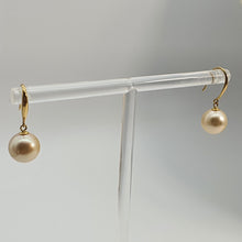 Load image into Gallery viewer, Large Golden South Sea Pearl Earring, Yellow Gold