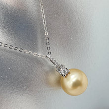 Load image into Gallery viewer, Golden South Sea Pearl & Diamonds Pendant, 18k Gold