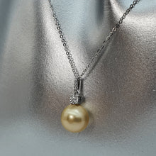 Load image into Gallery viewer, Golden South Sea Pearl & Diamonds Pendant, 18k Gold