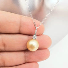 Load image into Gallery viewer, Golden South Sea Pearl & Diamonds Pendant, 18k Gold