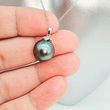 Load image into Gallery viewer, Large Tahitian Pearl Pendant, 18K White Gold