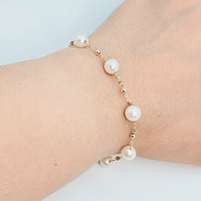 Load image into Gallery viewer, Freshwater Cultured Pearl Bracelet, 18K Yellow Gold