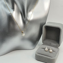 Load image into Gallery viewer, Japanese Akoya Pearl Jewellery Set, 18K Yellow Gold, Amispearl