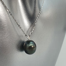 Load image into Gallery viewer, 10mm Tahitian Baroque Pearl Pendant, 18k Gold