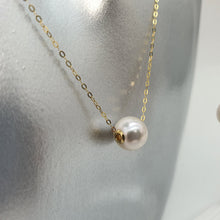 Load image into Gallery viewer, Cultured Akoya Pearl Necklace, 18K Yellow Gold