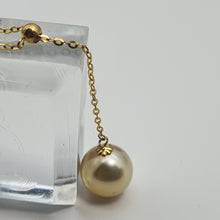 Load image into Gallery viewer, Golden SouthSea Pearl Slider Necklace, 18K Yellow Gold