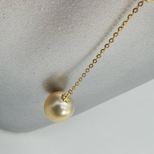 Load image into Gallery viewer, Golden SouthSea Pearl Slider Necklace, 18K Yellow Gold