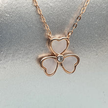 Load image into Gallery viewer, Mother of Pearl 3 Leaf Clover Necklace, Sterling Silver