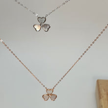 Load image into Gallery viewer, Mother of Pearl 3 Leaf Clover Necklace, Sterling Silver