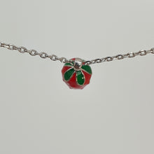 Load image into Gallery viewer, Red 3D Strawberry Necklace, Sterling Silver