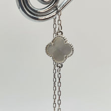 Load image into Gallery viewer, Clover Mother of Pearl & Freshwater Pearl Earrings, Sterling Silver