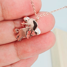 Load image into Gallery viewer, Rose Gold Little Girl Necklace, Sterling Silver