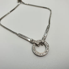 Load image into Gallery viewer, Round Cubic-zirconia Charm Bracelet, Sterling Silver