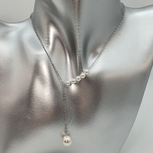 Load image into Gallery viewer, Bead Pearl Necklace, Sterling Silver