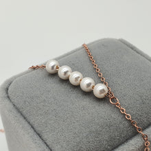 Load image into Gallery viewer, Bead Pearl Necklace, Sterling Silver