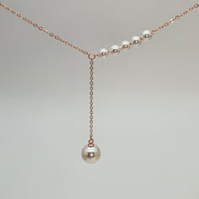 Load image into Gallery viewer, Bead Pearl Necklace, Sterling Silver