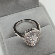 Load image into Gallery viewer, Promises of Love Tear-drop Ring, Sterling Silver