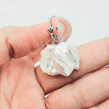 Load image into Gallery viewer, Freshwater Coin Pearl Hook Earrings, Sterling Silver