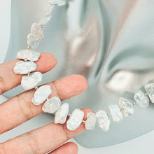 Load image into Gallery viewer, Freshwater Coin Pearl Silk Strand, Sterling Silver