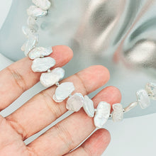 Load image into Gallery viewer, Freshwater Coin Pearl Silk Strand, Sterling Silver