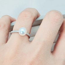 Load image into Gallery viewer, Round Freshwater Pearl Ring, Sterling Silver