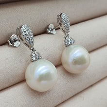 Load image into Gallery viewer, Edison Baroque Pearl luxurious Earrings, Sterling Silver