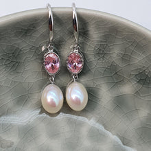 Load image into Gallery viewer, Freshwater Cultured Pearl pink Set, Sterling silver