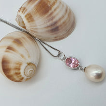 Load image into Gallery viewer, Freshwater Cultured Pearl pink Set, Sterling silver