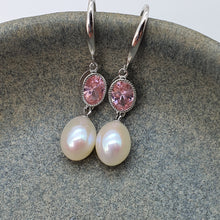 Load image into Gallery viewer, Freshwater Cultured Pearl pink Set, Sterling silver