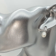 Load image into Gallery viewer, Freshwater Drop Pearl Earrings, Sterling Silver