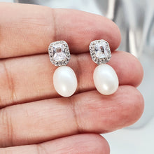 Load image into Gallery viewer, Freshwater Drop Pearl Earrings, Sterling Silver