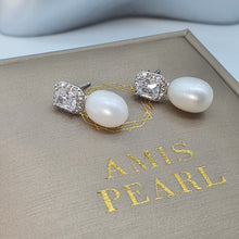 Load image into Gallery viewer, Freshwater Drop Pearl Earrings, Sterling Silver