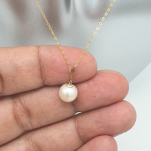 Load image into Gallery viewer, Saltwater Cultured Pearl Necklace, 18k Yellow Gold