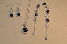 Load image into Gallery viewer, Natural Tanzanite Set, Sterling Silver