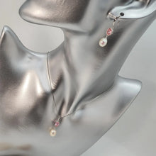 Load image into Gallery viewer, Freshwater Cultured Pearl pink Set, Sterling silver