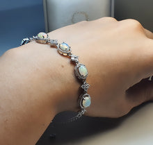 Load image into Gallery viewer, Natural Opal Bracelet, Sterling Silver