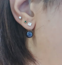 Load image into Gallery viewer, Freshwater Pearl Modern Design Earrings, Sterling Silver