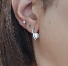 Load image into Gallery viewer, Freshwater Pearl Hook Earrings, Sterling Silver