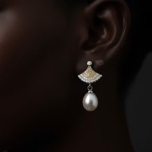 Load image into Gallery viewer, Sparkling Dance Dial Up Freshwater Earrings,Sterling Silver
