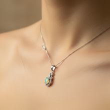 Load image into Gallery viewer, Natural Opal Gemstones Pendant, Sterling Silver
