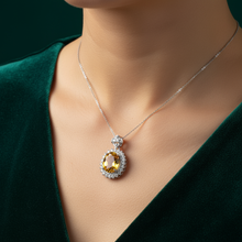 Load image into Gallery viewer, Vintage Style Citrine Gemstone Set, Sterling Silver
