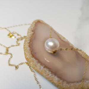 Cultured Akoya Pearl Necklace, 18K Yellow Gold