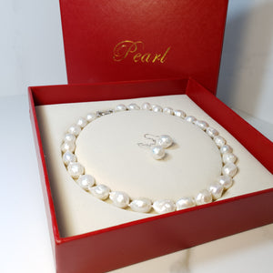 Large Barouqe Pearl Set, Sterling Silver