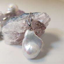 Load image into Gallery viewer, Extra large Baroque pearl set, sterling silver
