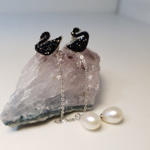 Load image into Gallery viewer, Freshwater Drop Pearl Earrings, sterling silver
